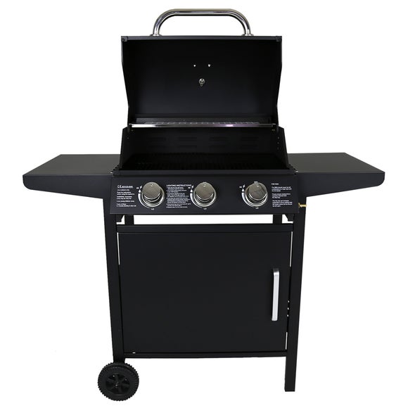 Charles Bentley Steel 3 Burner Gas BBQ