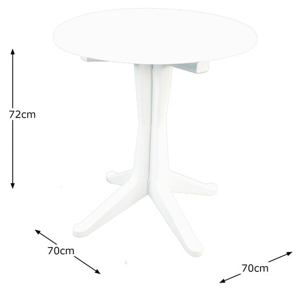 Levante 2 Seater White Bistro Set with Eolo Chairs