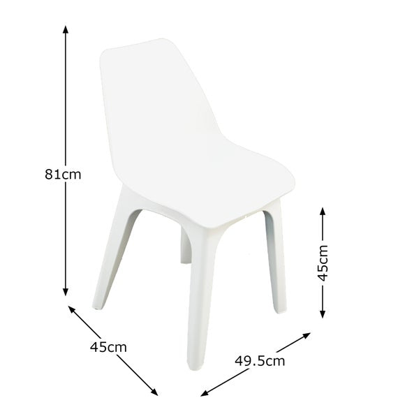 Levante 2 Seater White Bistro Set with Eolo Chairs