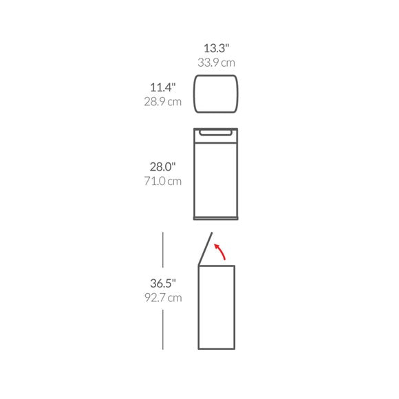 Simplehuman 30L Rectangular Touch-Bar Bin