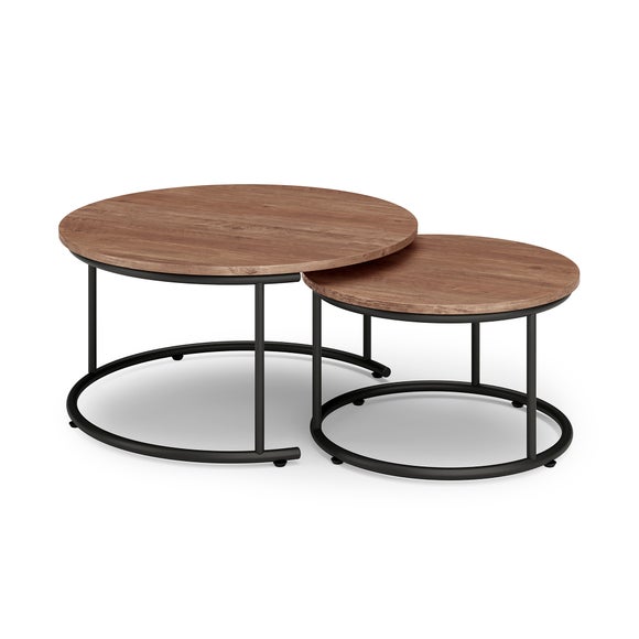 Fulton Coffee Nest of Tables, Pine Effect