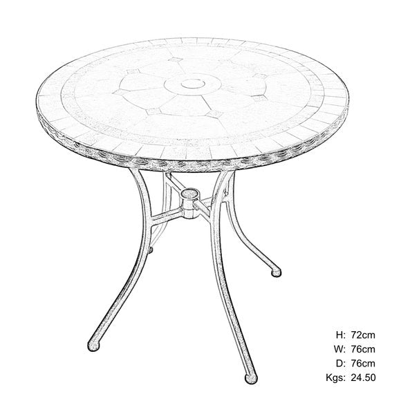 Tampa 76cm Bistro Table