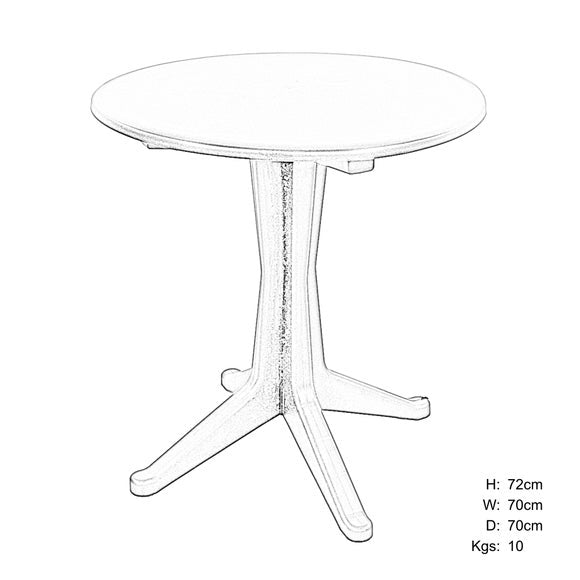 Levante 2 Seater White Bistro Set with Eolo Chairs