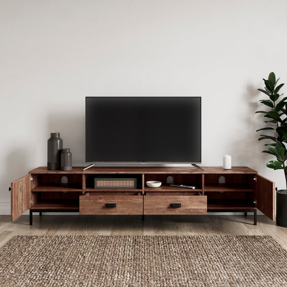 Fulton Pine Extra Wide TV Unit for TVs up to 80"