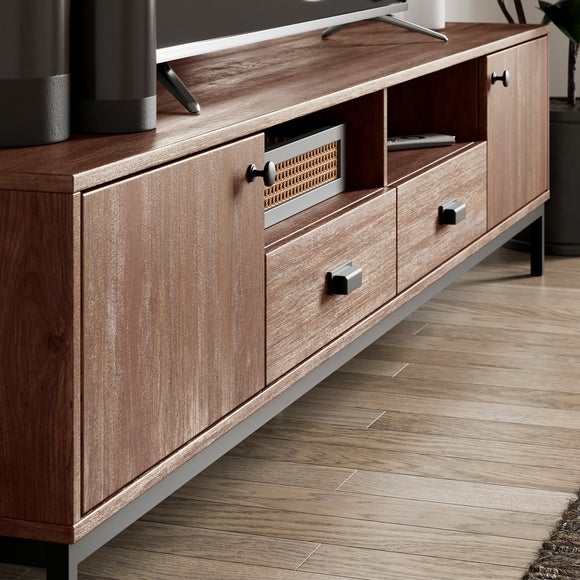 Fulton Pine Extra Wide TV Unit for TVs up to 80"