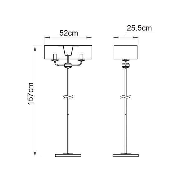 Vogue Katarina 2 Light Floor Lamp, product image 7