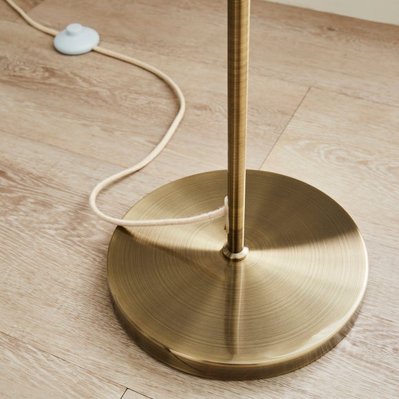 Cassia Pressed Glass Mother and Child Adjustable Floor Lamp