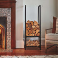Tall Square Shelved Log Storage Basket