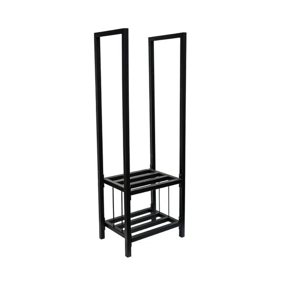 Tall Square Shelved Log Storage Basket