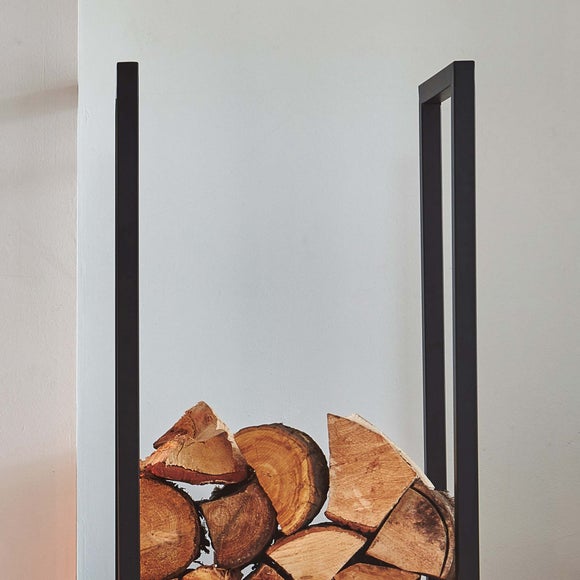Tall Square Shelved Log Storage Basket