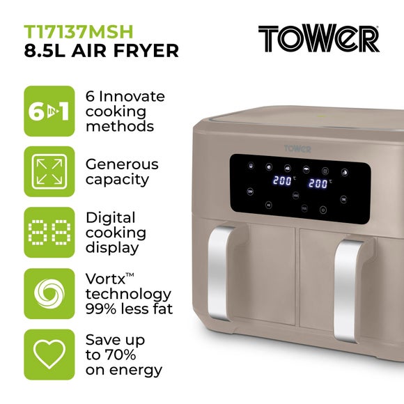 Tower Vortx 8.5L Dual Basket Air Fryer