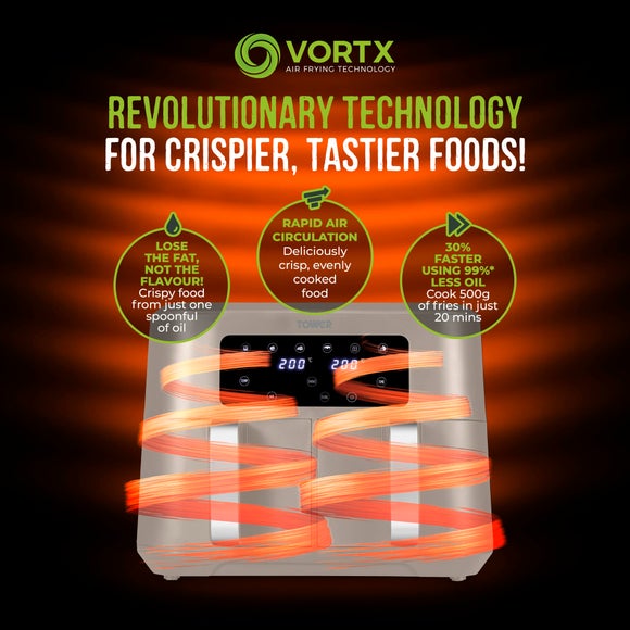 Tower Vortx 8.5L Dual Basket Air Fryer