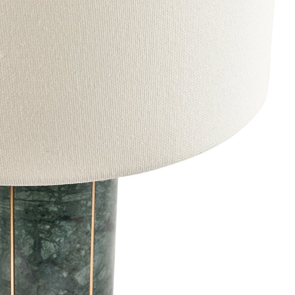 Venetia Green Marble and Gold Tall Table Lamp