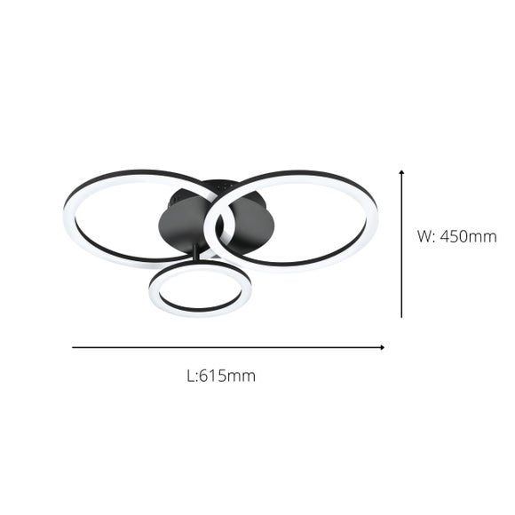 EGLO Parrapos LED Z Large Flush Ceiling Light