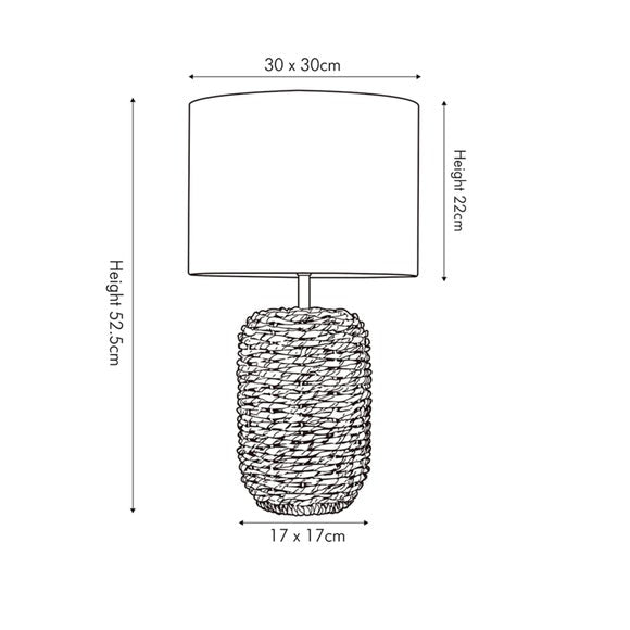 Acer Natural Woven Table Lamp, product image 11