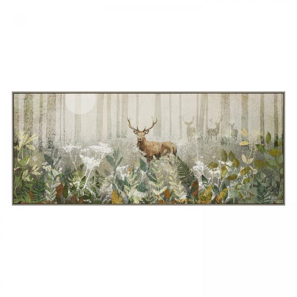 Cedar & Sage Luna Gaze Stag Framed Canvas