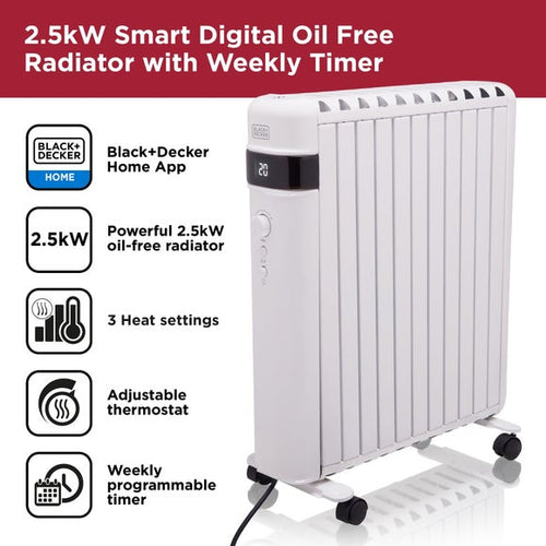 2500W Black And Decker Digital Oil Free Radiator