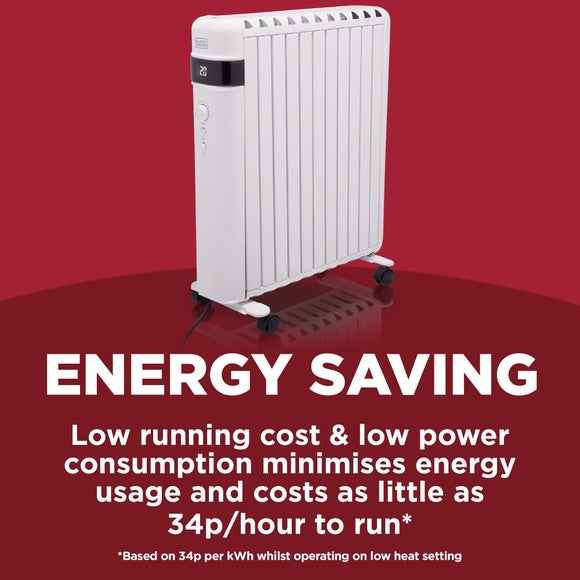 2500W Black And Decker Digital Oil Free Radiator