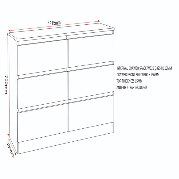 Walker 6 Drawer Chest, product image 29