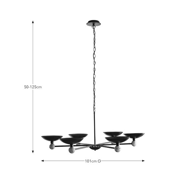 Hotel Marmont Modern 6 Light Pendant Light