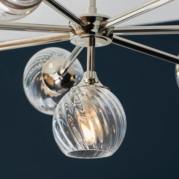 Vogue Asher Art Deco 8 Light Adjustable Ceiling Light