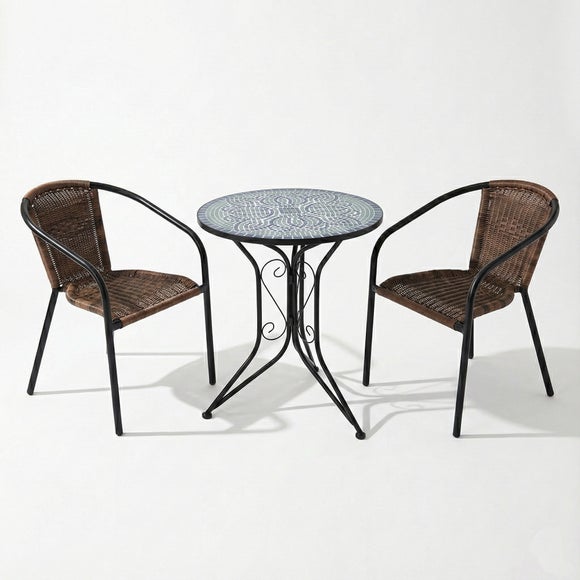 Summer Terrace Atlanta Round Bistro Table with 2 Springdale Chairs