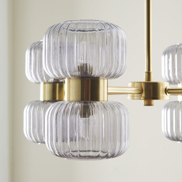 Riley Ribbed 8 Light Adjustable Ceiling Light