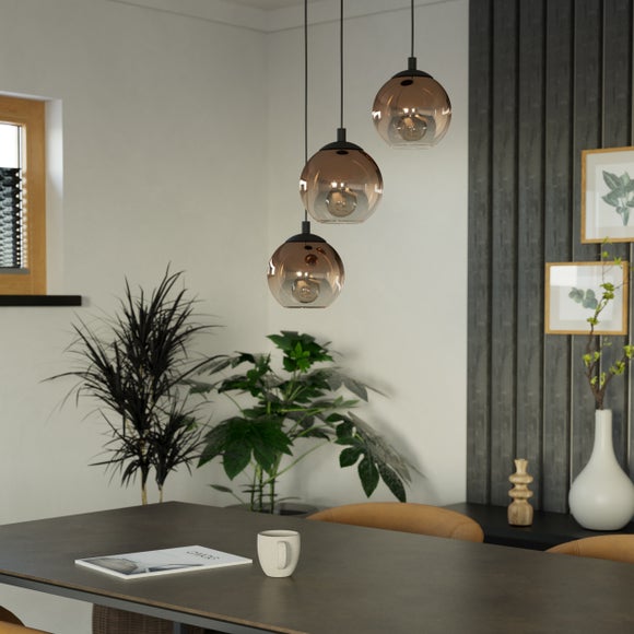 EGLO Ariscani 1 Ombre 3 Light Cluster Ceiling Light