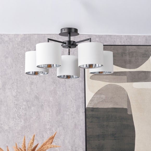 Pacific Lifestyle Elin 5 Light Semi Flush Ceiling Light, product image 1