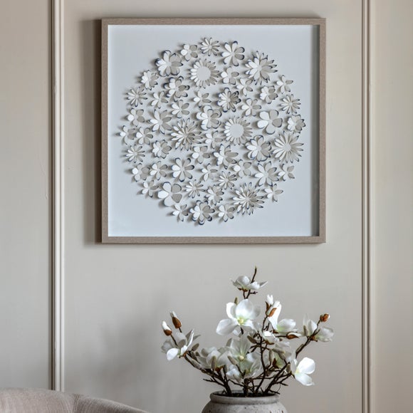 Cedar and Sage Floral Detail Framed Wall Art