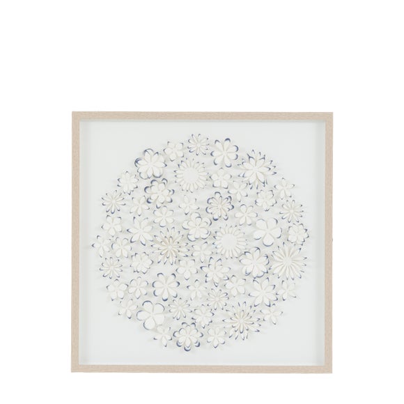 Cedar and Sage Floral Detail Framed Wall Art