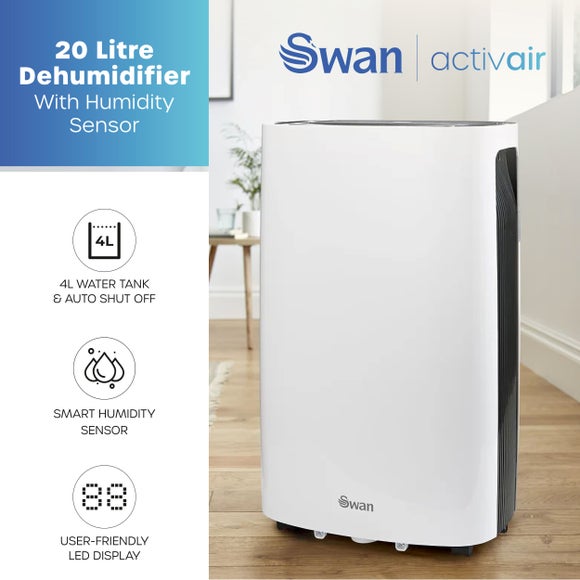 Swan 20L Low Energy Dehumidifier