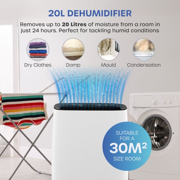 Swan 20L Low Energy Dehumidifier