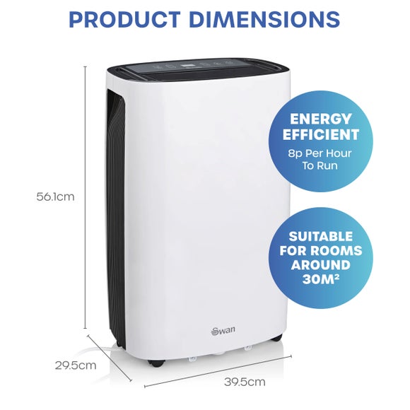 Swan 20L Low Energy Dehumidifier
