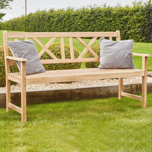 Return - Cambridge 3 Seater Acacia Wood Bench